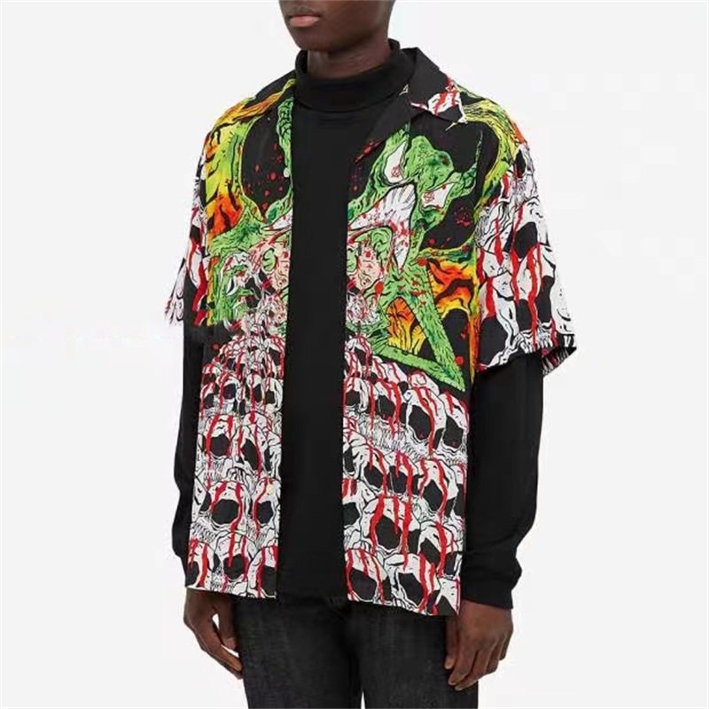 Рубашка Wacko Maria X Neckface Devil "Black" фото № 2