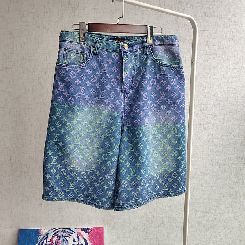 Шорты Louis Vuitton Denim Style "Blue/Green" фото № 5