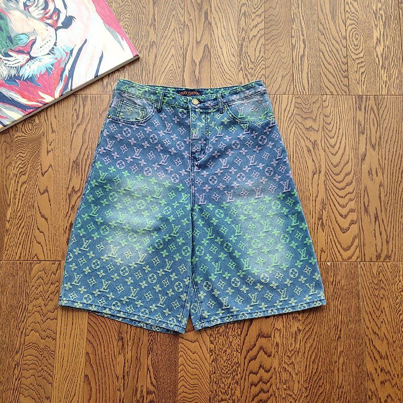 Шорты Louis Vuitton Denim Style "Blue/Green" фото № 8