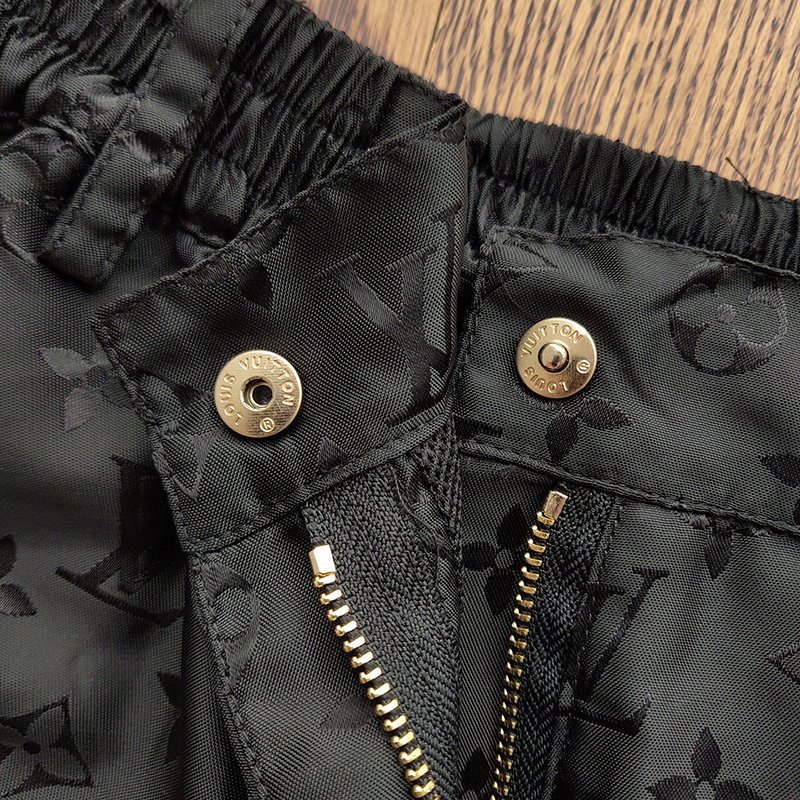 Шорты Louis Vuitton Cotton ZIP "Black" фото № 9