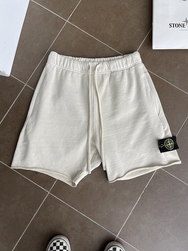 Шорты Stone Island Black Patch - Classic "White/Black" фото № 2