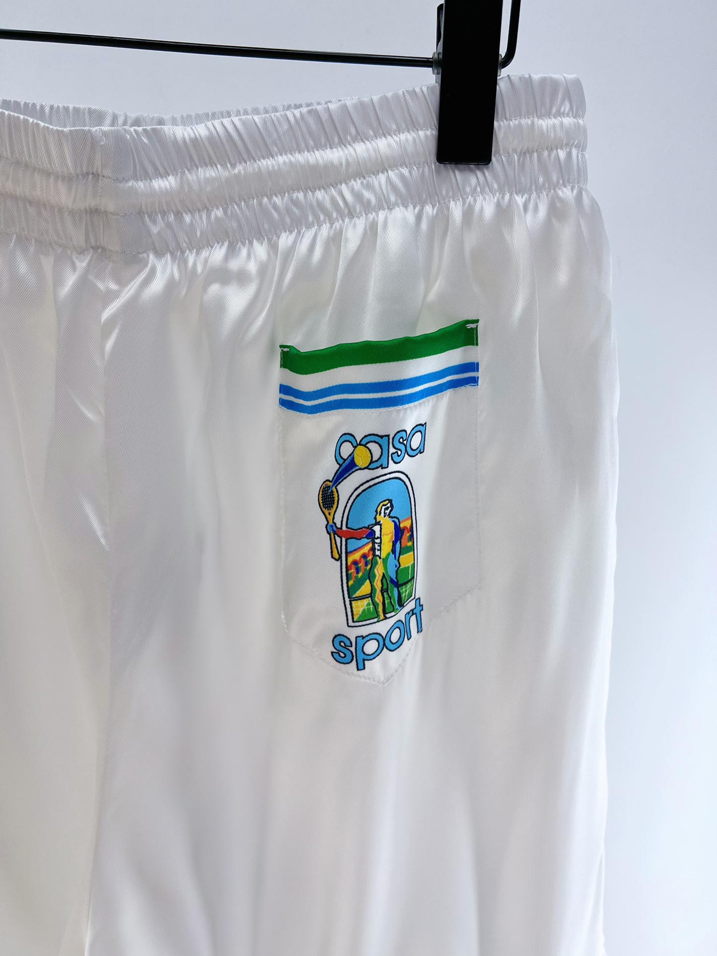 Шорты Casablanca Human With Yellow Rocket "White" фото № 4