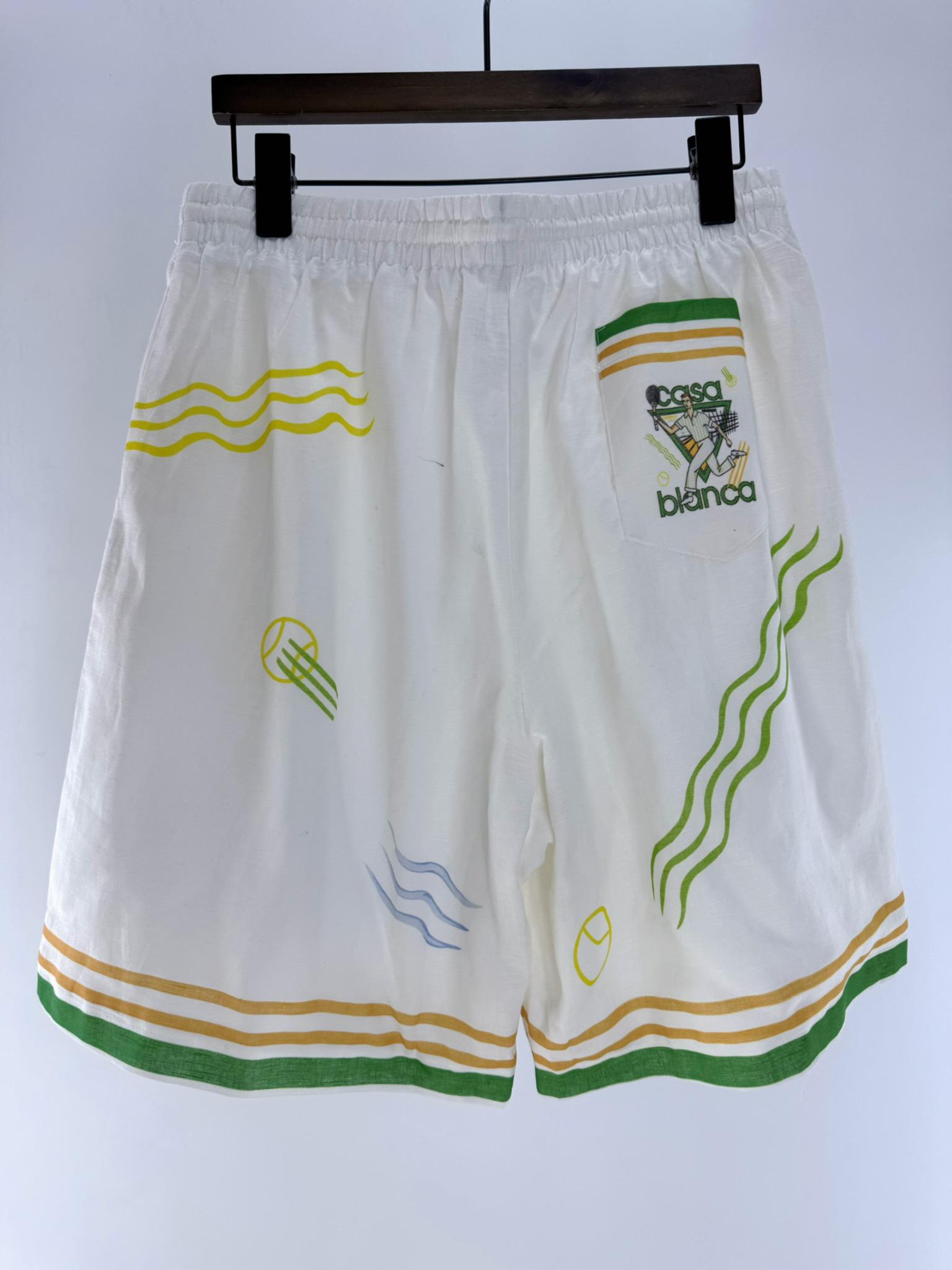 Шорты Casablanca Tennis Man And Woman With Rocket "White" фото № 5