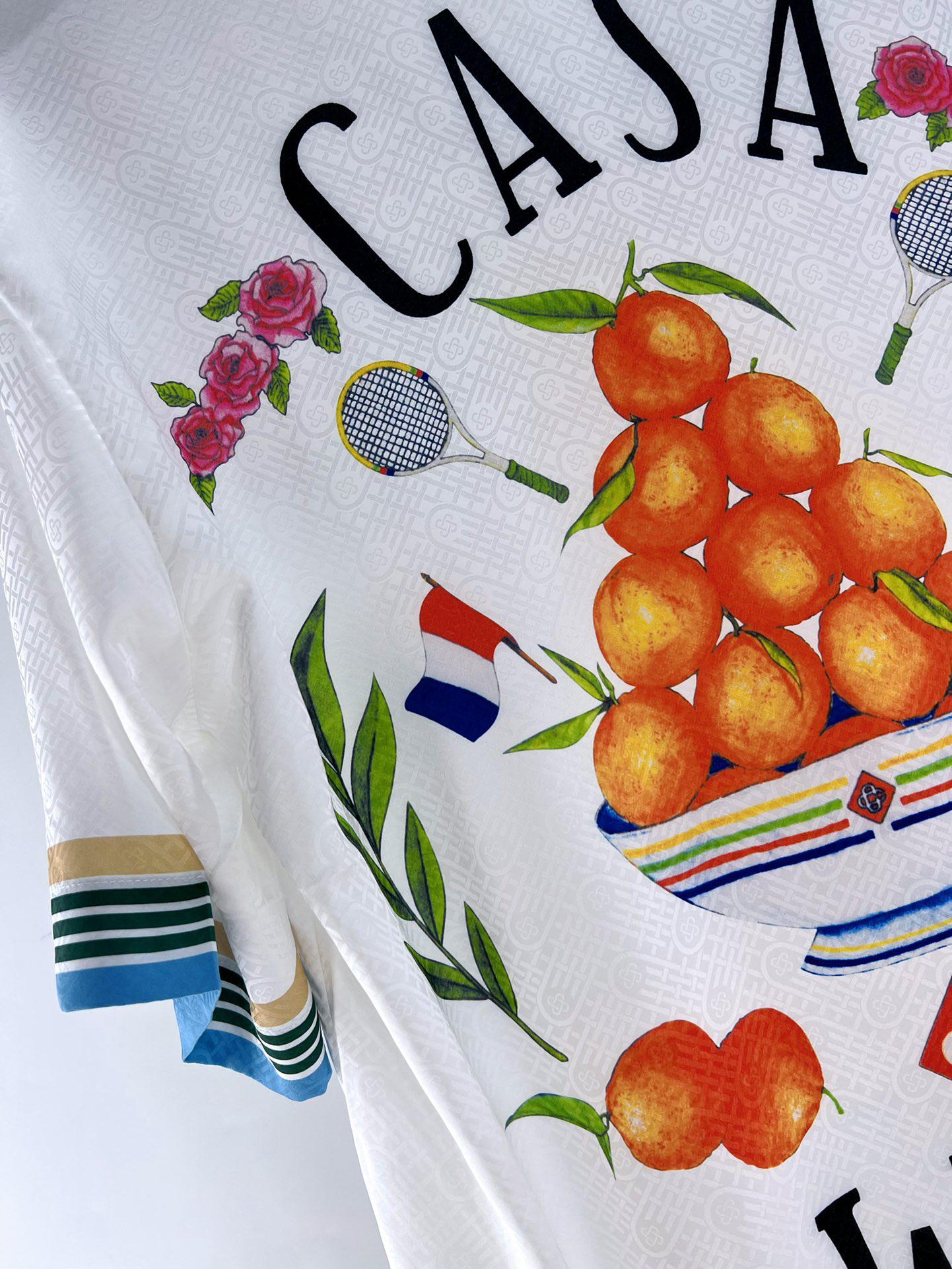 Рубашка Casablanca Frontside Logo Casa Way Oranges "White" фото № 6