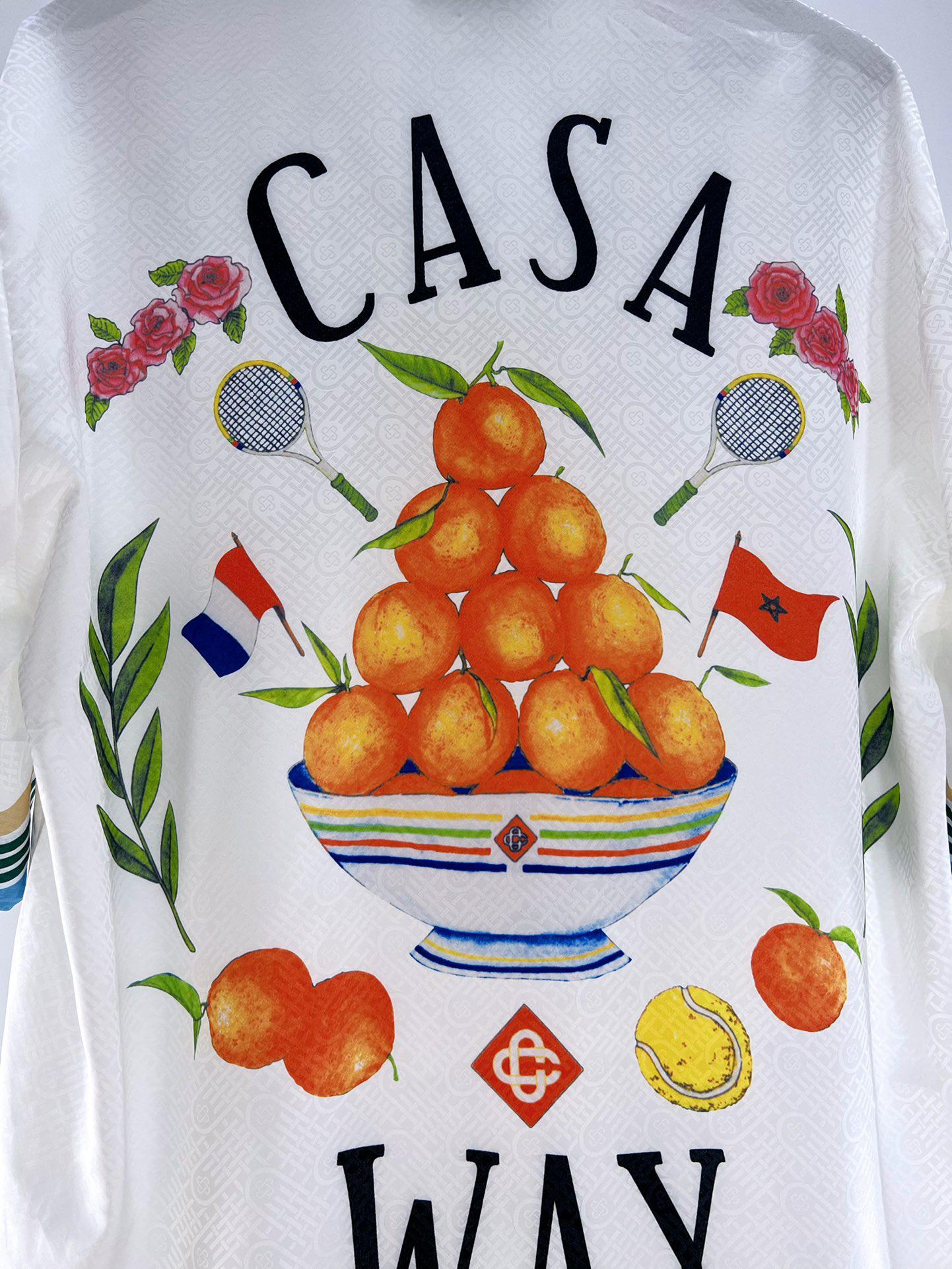 Рубашка Casablanca Frontside Logo Casa Way Oranges "White" фото № 5
