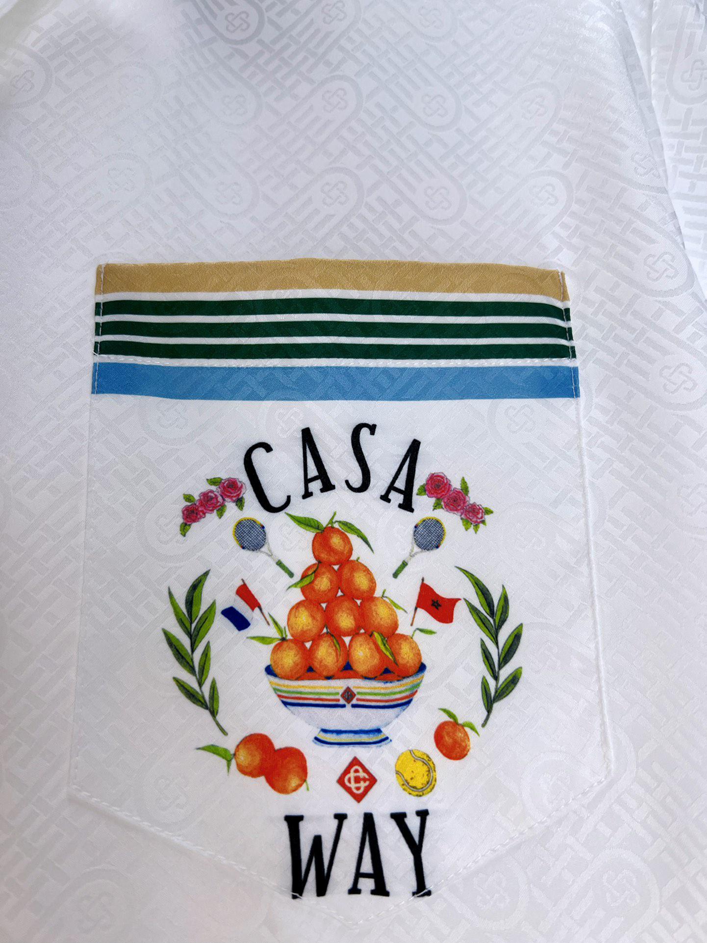 Рубашка Casablanca Frontside Logo Casa Way Oranges "White" фото № 2