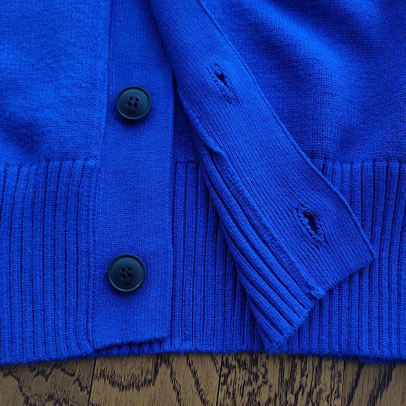 Кардиган Amiri V-Neck "Blue" фото № 7