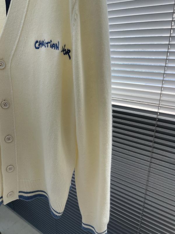 Кардиган Christian Dior Frontside Blue Logo Dior Two Line "Beige" фото № 3