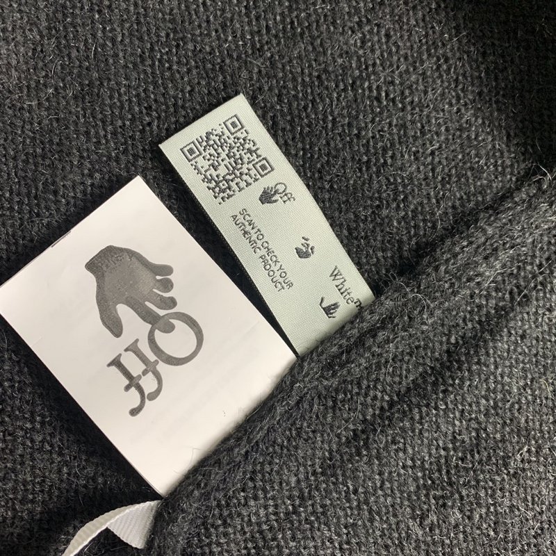 Свитер Off White With Stripes On The Sleeves "Black" фото № 2