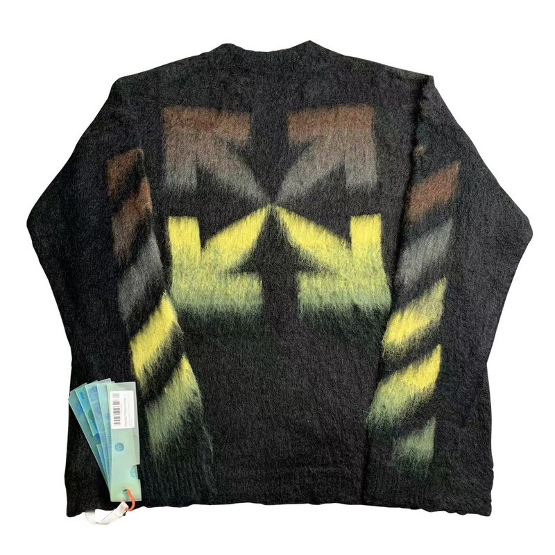 Свитер Off White With Stripes On The Sleeves "Black" фото № 3