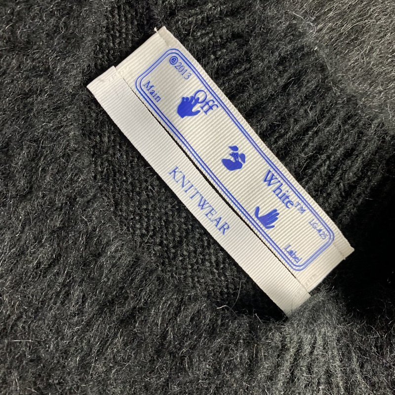 Свитер Off White With Stripes On The Sleeves "Black" фото № 4