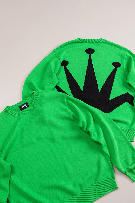 Свитер Stussy The Big Crown "Green" фото № 4