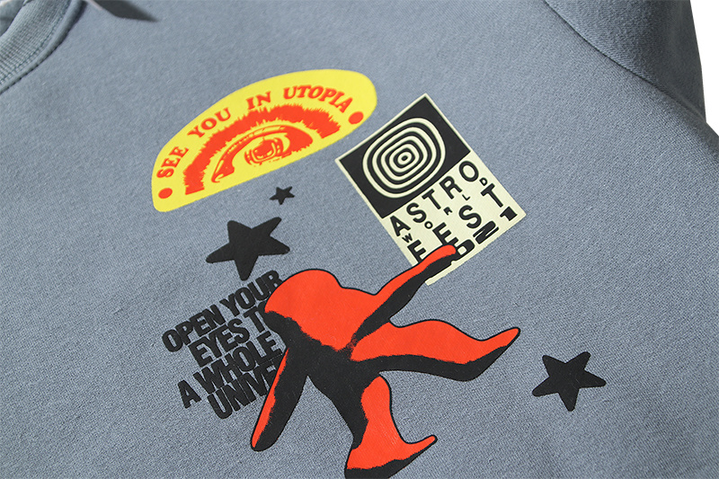 Свитшот Cactus Jack Merch Utopia "Blue/Gray" фото № 2