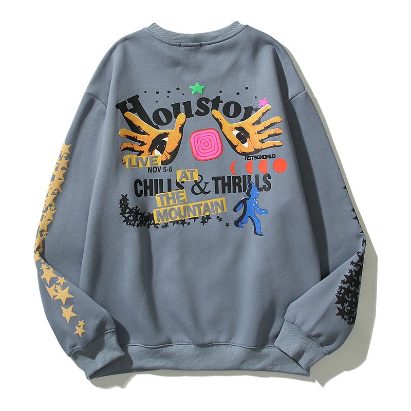 Свитшот Cactus Jack Merch Utopia "Blue/Gray" фото № 4