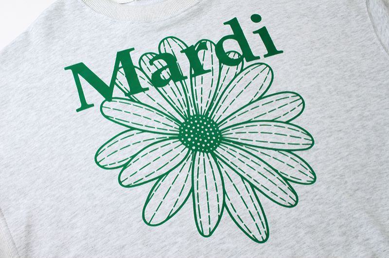 Свитшот Mardi Mercredi Chamomile Flower "Dark-Gray, Green" фото № 2