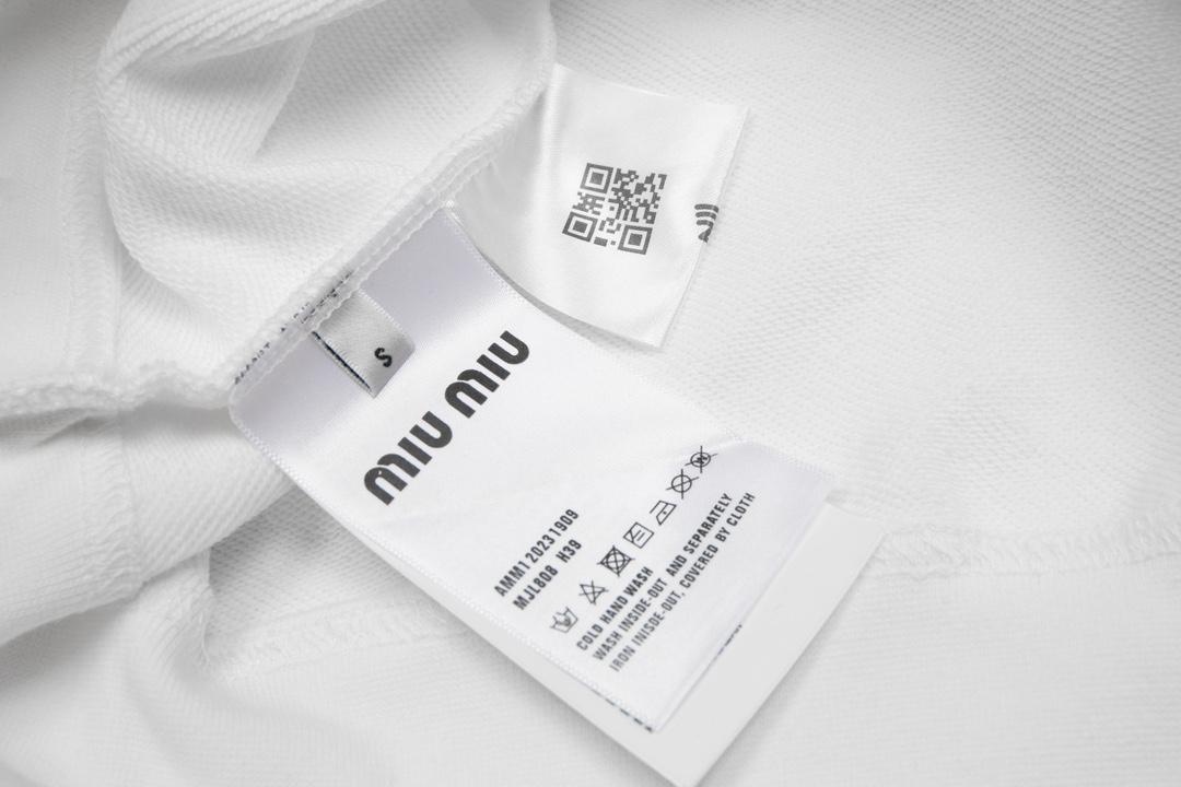 Свитшот Miu Miu Inconspicuous Inscription "White" фото № 3