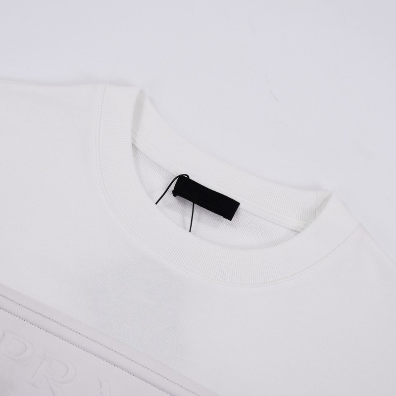 Свитшот Prada Large Leather Logo "White" фото № 6