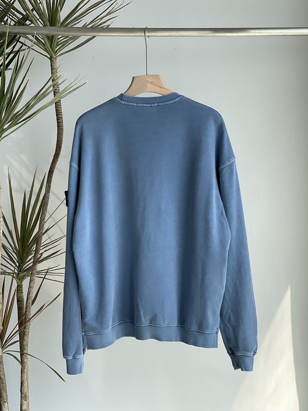 Свитшот Stone Island With A Black Stripe-Logo "Blue" фото № 2