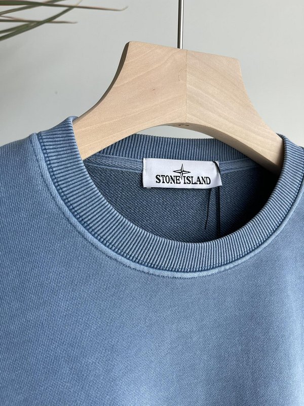 Свитшот Stone Island With A Black Stripe-Logo "Blue" фото № 5