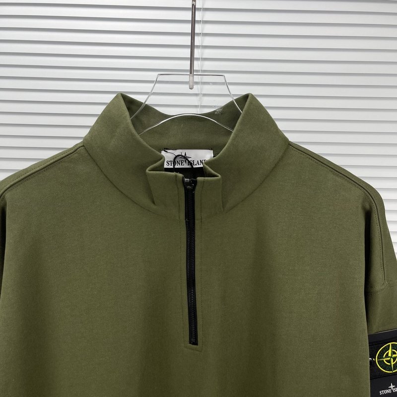 Свитшот Stone Island With Patch With Large Text - ZIP "Green" фото № 2