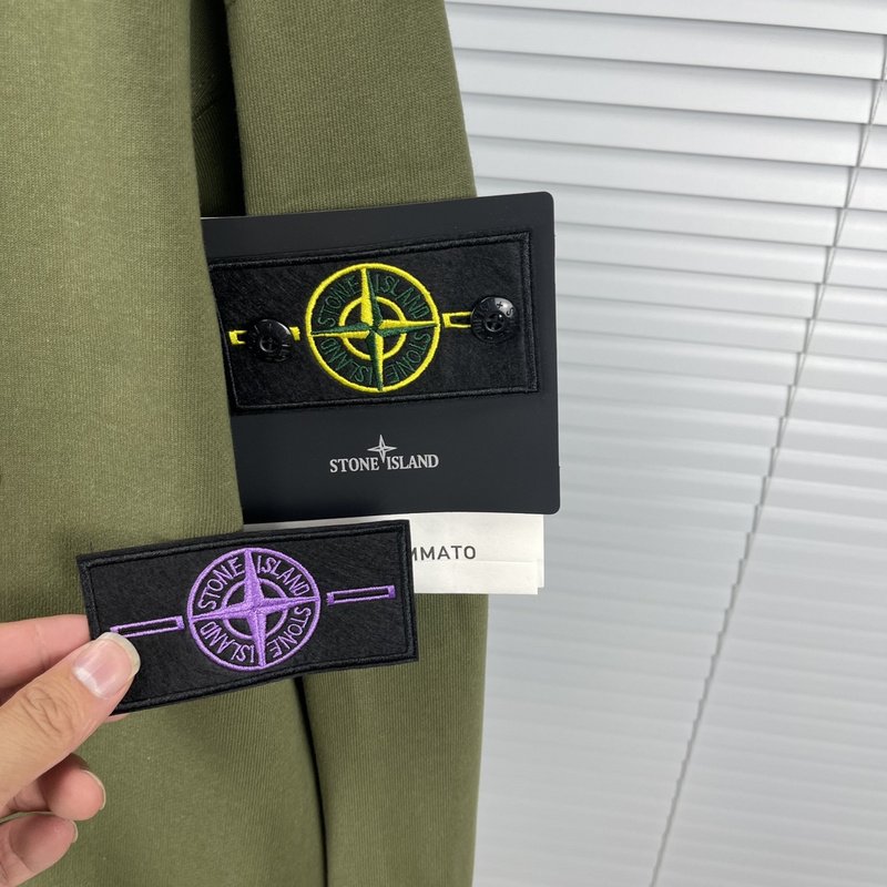 Свитшот Stone Island With Patch With Large Text - ZIP "Green" фото № 3