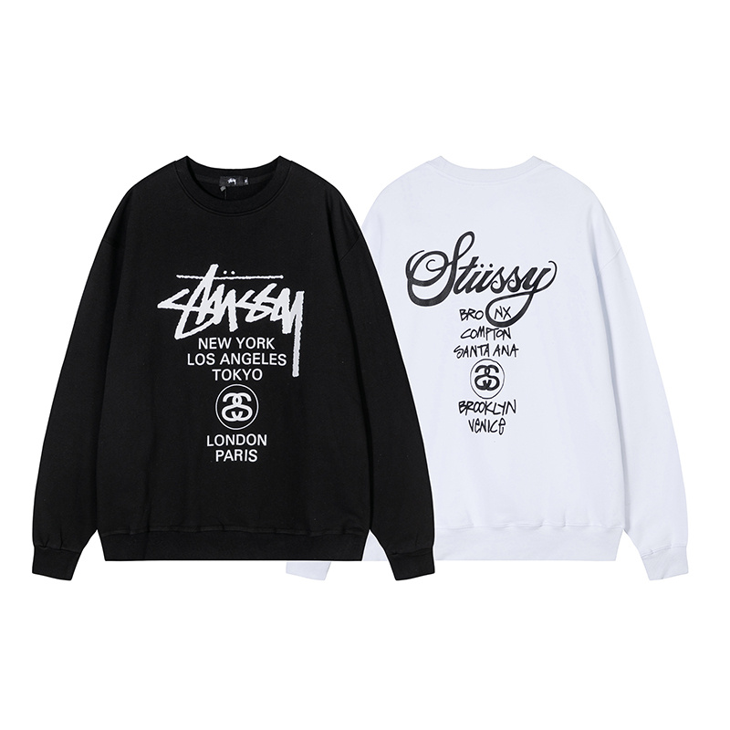 Свитшот Stussy Inscriptions Of City Names "White" фото № 2