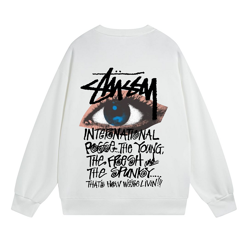 Свитшот Stussy Blue Eye And Text "Beige" фото № 2