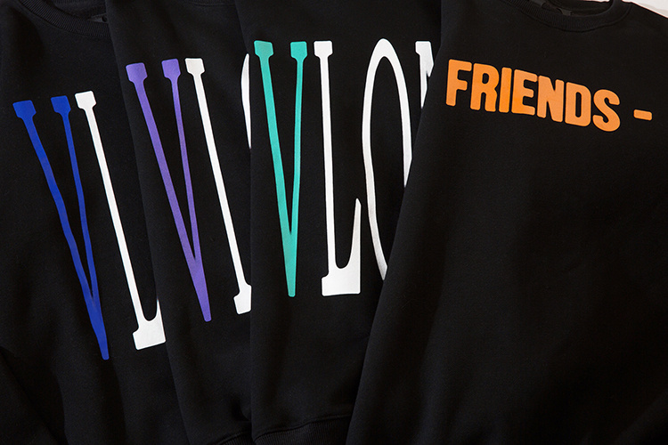 Свитшот Vlone With A Large Logo "Black/Orange" фото № 7