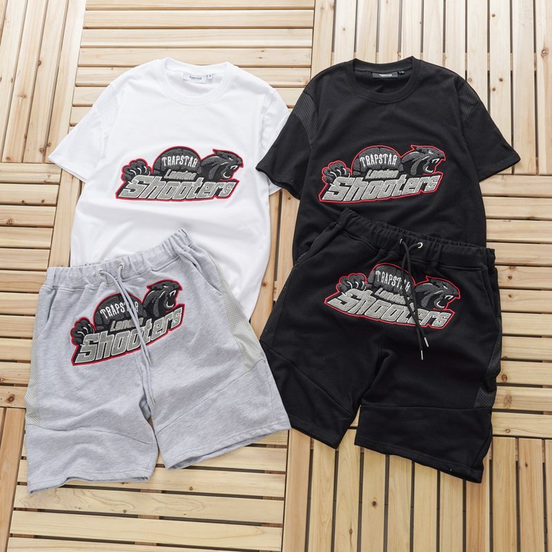 Шорты Trapstar London Shooters Leopard Еmbroidered "White" фото № 8