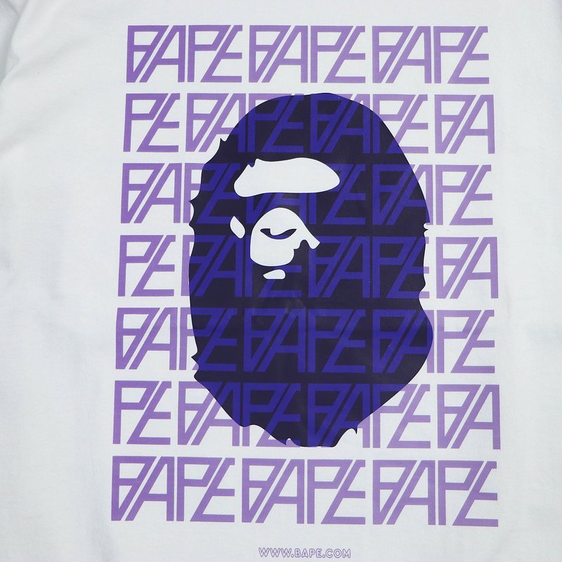 Футболка A Bathing Ape Text Print "White" фото № 4