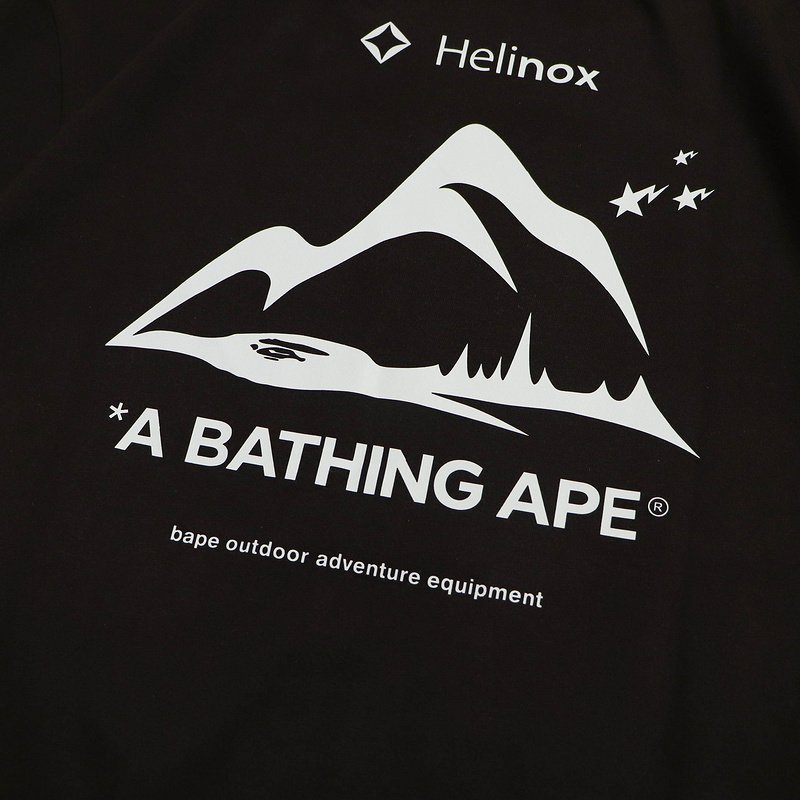 Футболка A Bathing Ape Mountains Stars "Black" фото № 2