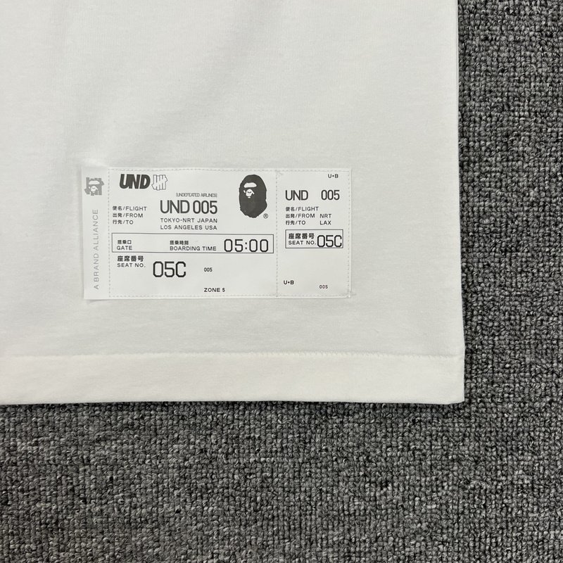 Футболка A Bathing Ape Number 05 With Logo "White" фото № 2