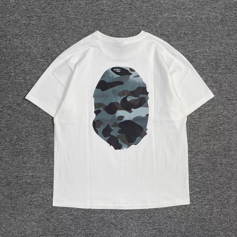 Футболка A Bathing Ape Gray Print "White" фото № 3
