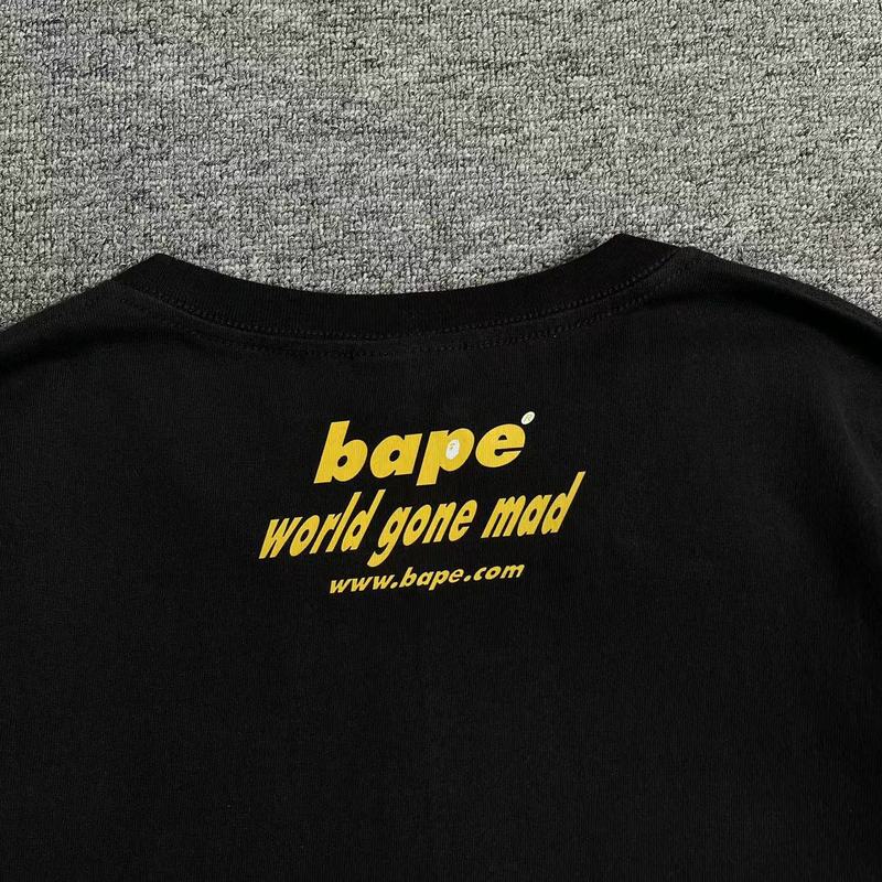Футболка A Bathing Ape With Text — World Gone Mad "Black" фото № 3
