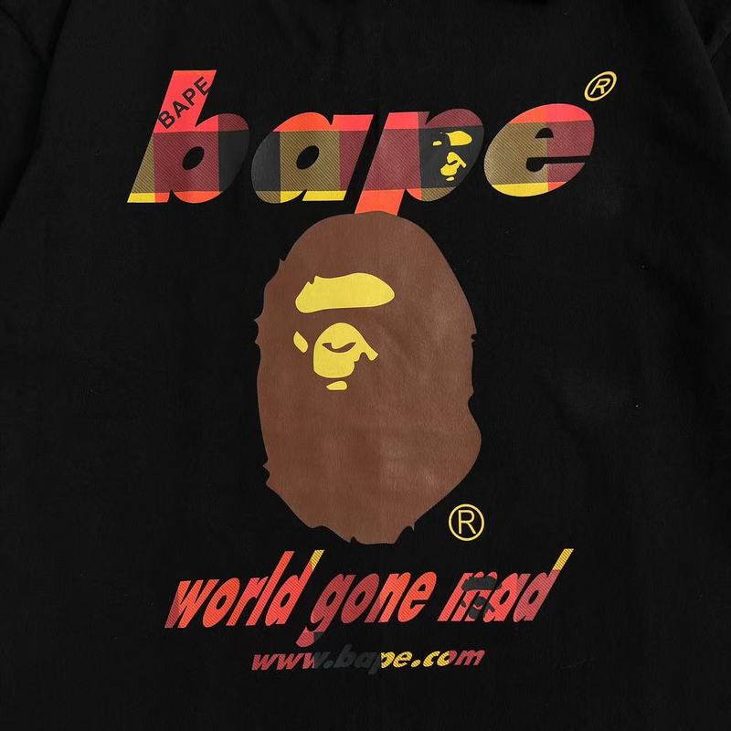 Футболка A Bathing Ape With Text — World Gone Mad "Black" фото № 4