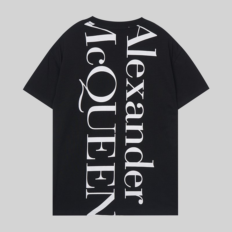 Футболка Alexander Mcqueen With Beautiful Text Logo "Black" фото № 2