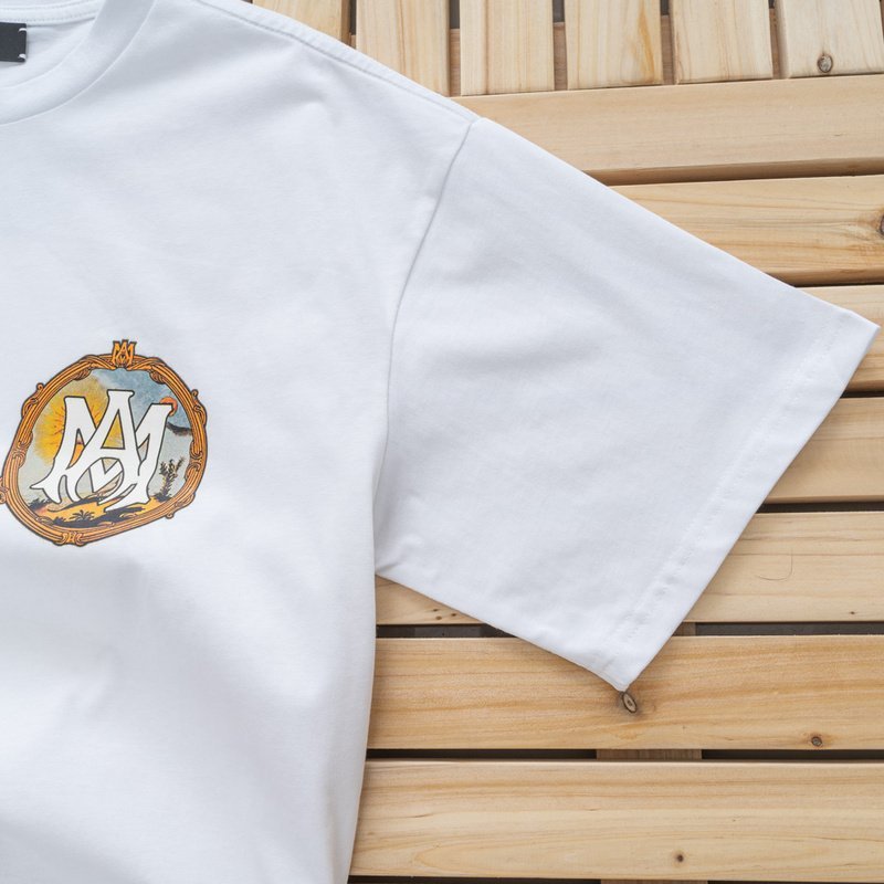 Футболка Amiri With Vibrant Emblem Print "White" фото № 6