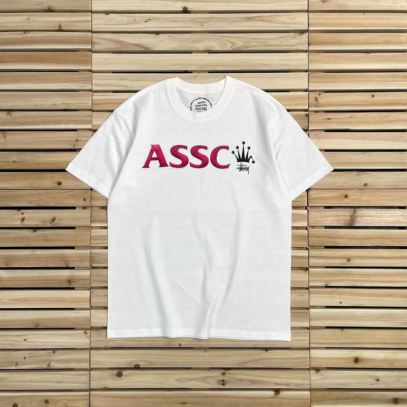 Футболка Anti Social Social Club X Stussy With An Abbreviation Logo "White" фото № 2