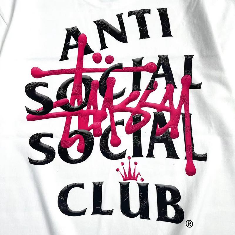 Футболка Anti Social Social Club X Stussy With An Abbreviation Logo "White" фото № 4