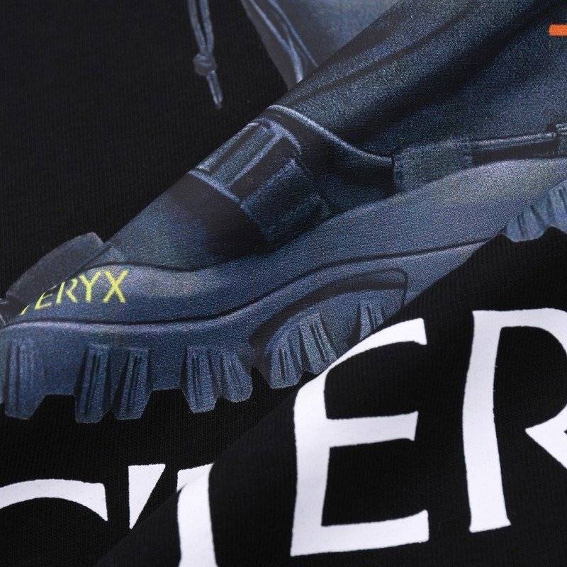 Футболка Arcteryx With Shoe Print "Black" фото № 3