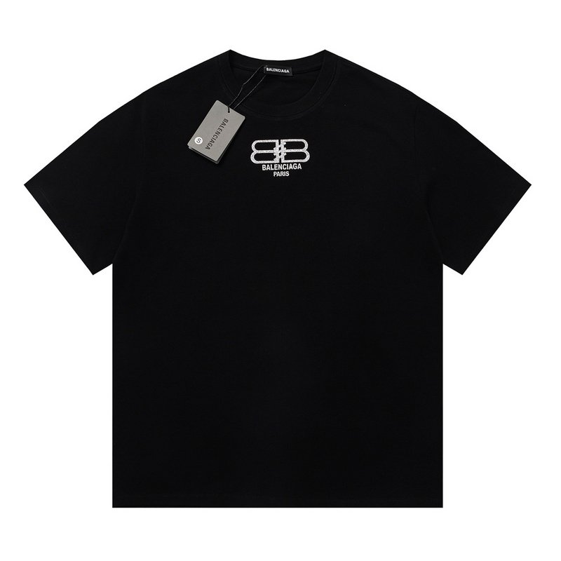 Футболка Balenciaga With Small Shiny Logo "Black" фото № 6