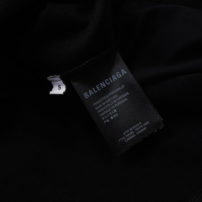 Футболка Balenciaga With Small Shiny Logo "Black" фото № 8