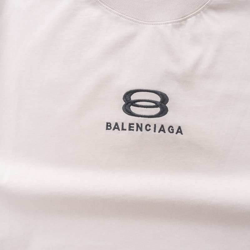 Футболка Balenciaga Two Intersecting Rings "Beige" фото № 3