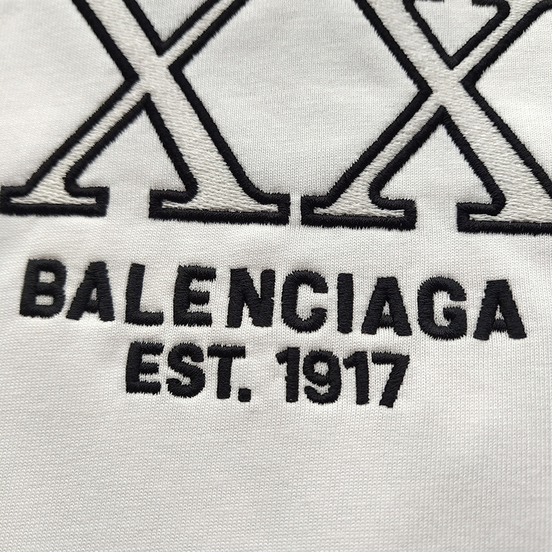 Футболка Balenciaga With Print And Logo "White" фото № 7