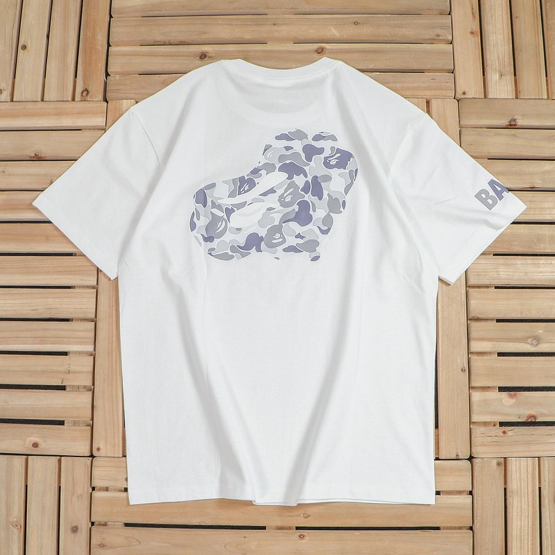 Футболка Bape Colorful Small Details Front And Big Print Back "White" фото № 2