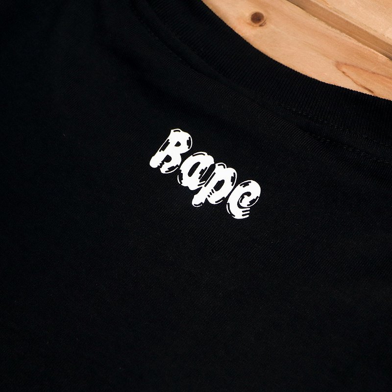 Футболка Bape Front Red Logo "Black" фото № 3