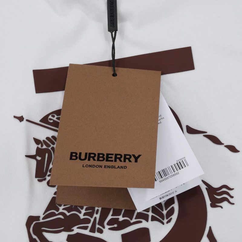 Футболка Burberry With Brown Print "White" фото № 3