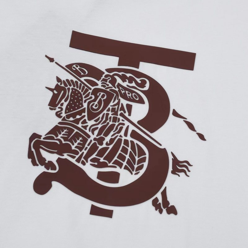 Футболка Burberry With Brown Print "White" фото № 5