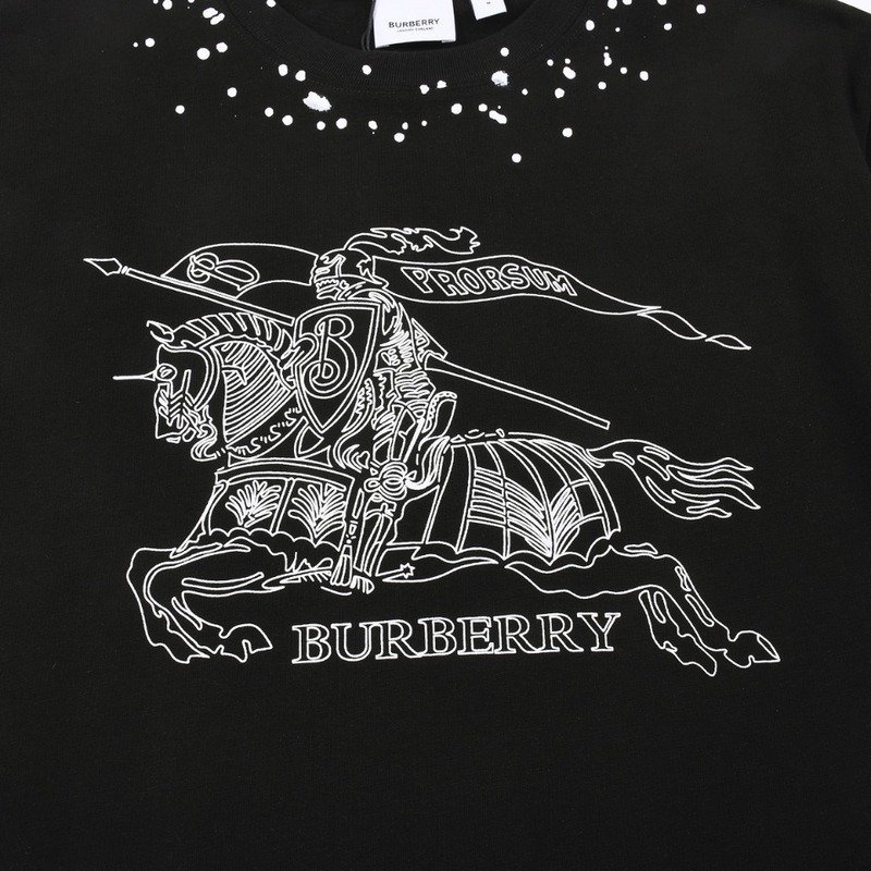 Футболка Burberry Decorated With Spots "Black" фото № 5
