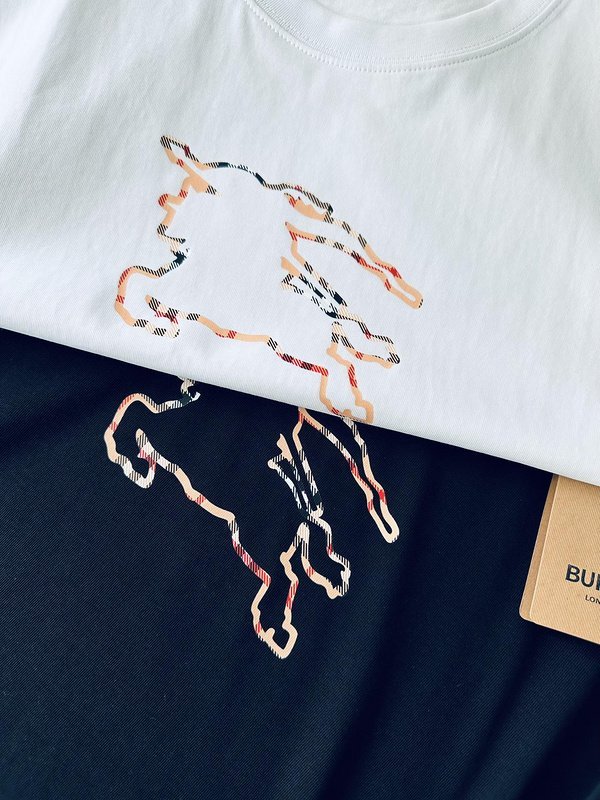 Футболка Burberry Horse Rider Silhouette "White" фото № 2